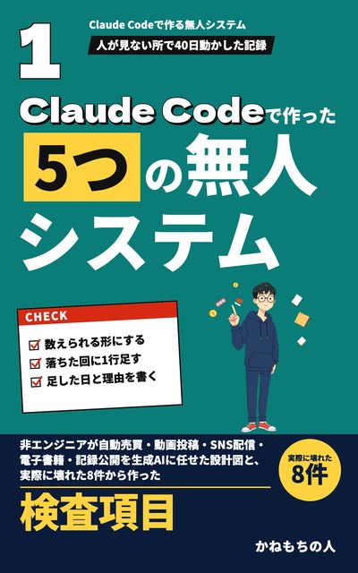 Claude Codeで作った5つの無人システム(表紙)